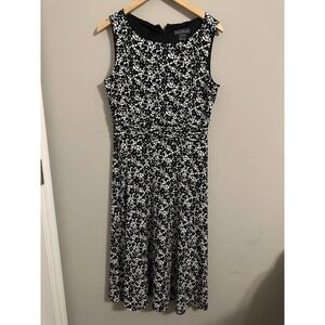 JESSICA H Black Sleeveless Dress Floral  - Size 8